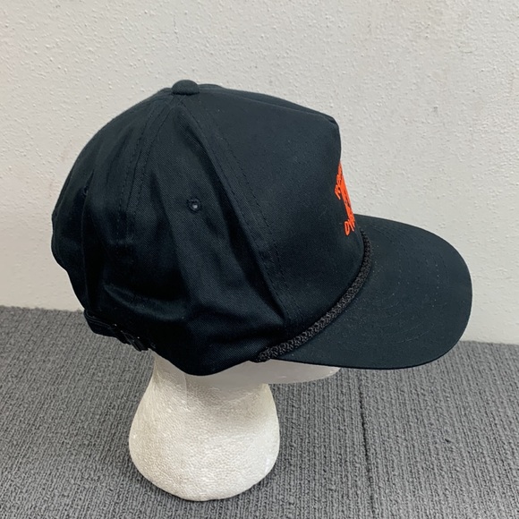 Roberts & Dybdahl Rope Baseball Hat Mens OSFA Black Orange Strapback YoungAn - Picture 8 of 12